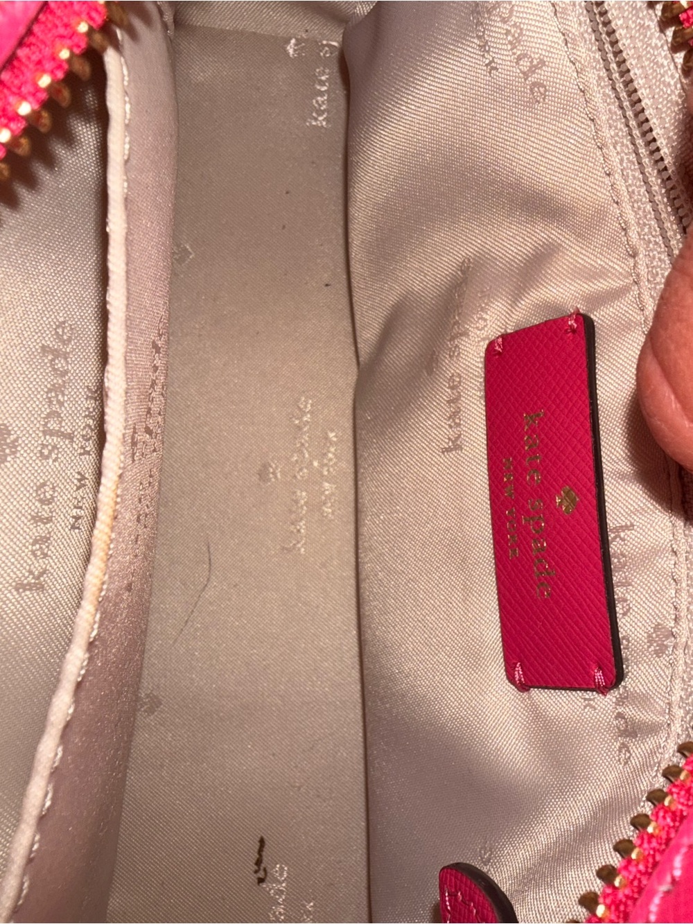 kate spade Bright Pink Leather Satchel with Crossbody Strap - Picture 4 of 13
